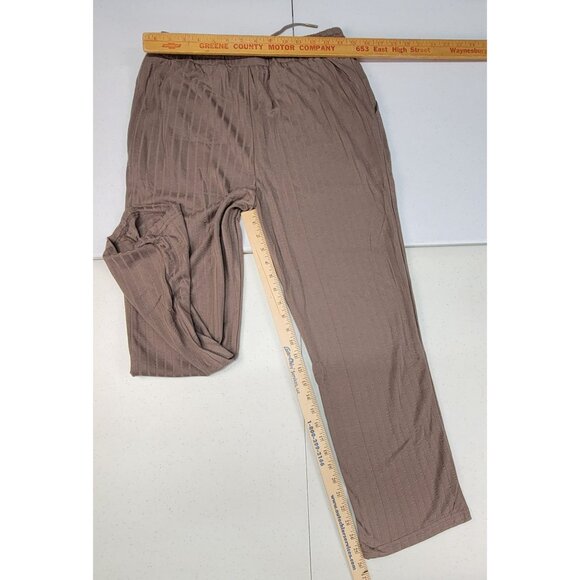 Listicle Hooded Lounge Pajama Set Mocha Draw String Straight Leg Womens Lg New - Picture 13 of 15